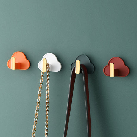 Light Luxury Paste Cloud Sticky Hook Strong Viscose Punch-Free Hook Wall Hanging Traceless Hook Key Hook 4pcs - V.I.P Digital Presence