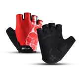 Guantes de ciclismo de medio dedo para deportes al aire libre, fitness, silicona, absorción de impactos, transpirables, resistentes al desgaste. 
