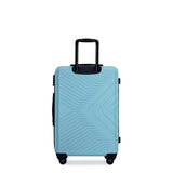 3 Piece Luggage Sets ABS Lightweight Suitcase with Two Hooks, Spinner Wheels, TSA Lock, (20/24/28)   Green