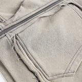 Post-Apocalyptic Punk Distressed Hooded Sweatshirt Loose Short Jacket for Men - V.I.P Digital Presence