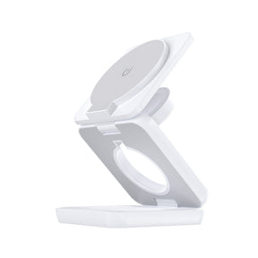 Three in one wireless charger with foldable magnetic suction suitable for iPhone wireless charging, phone holder desktop - V.I.P Digital Presence