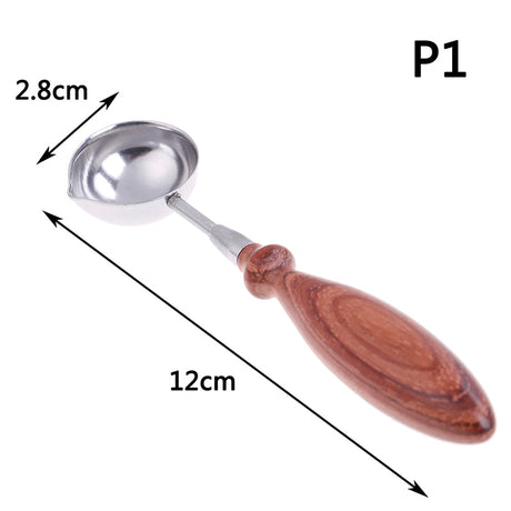 Anti-Hot Sealing Wax Spoon Wood Handle Retro Wax Stamping Spoons Invitation Cards Decorative Stamps Craft - V.I.P Digital Presence