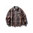 Color blocked denim patchwork brushed plaid shirt for men and women - V.I.P Digital Presence