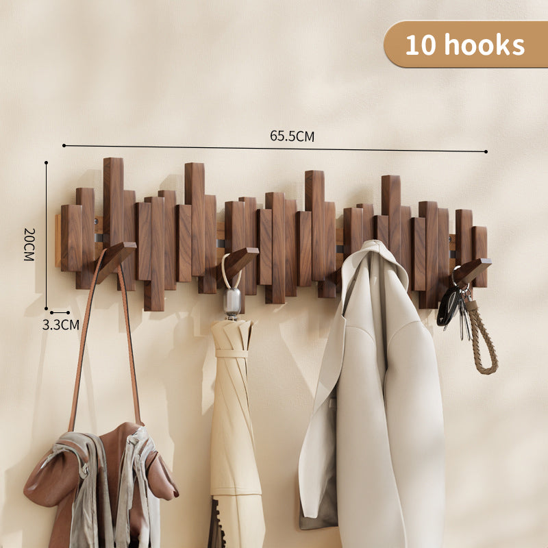 Coat Racks Wall Hanging Wall Entry Door Porch Hanging Scarf Coat Rack Perforated Solid Wood Creative Piano Keys Clothes Hook - V.I.P Digital Presence