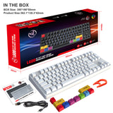 87 key wired mechanical gaming keyboard with red axis for esports and office use, with over 20 types of white light insertable shafts - V.I.P Digital Presence