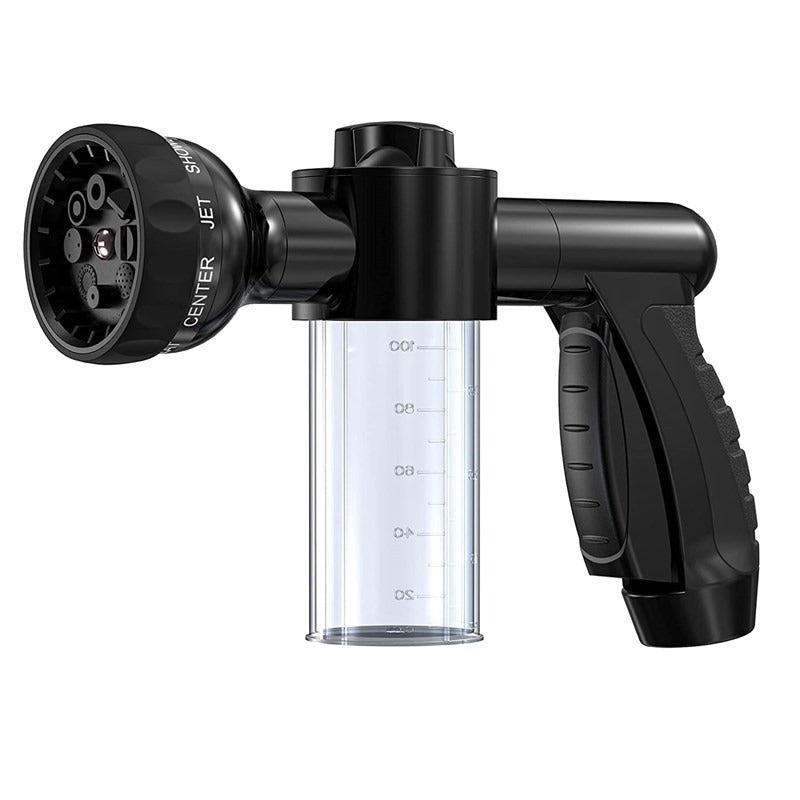 Garden household portable garden hose car wash water gun 8-function plastic gram adjustable nozzle high-pressure foam water gun - V.I.P Digital Presence
