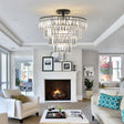 Black large crystal chandelier, modern style chandelier, dining room, living room, bedroom - V.I.P Digital Presence
