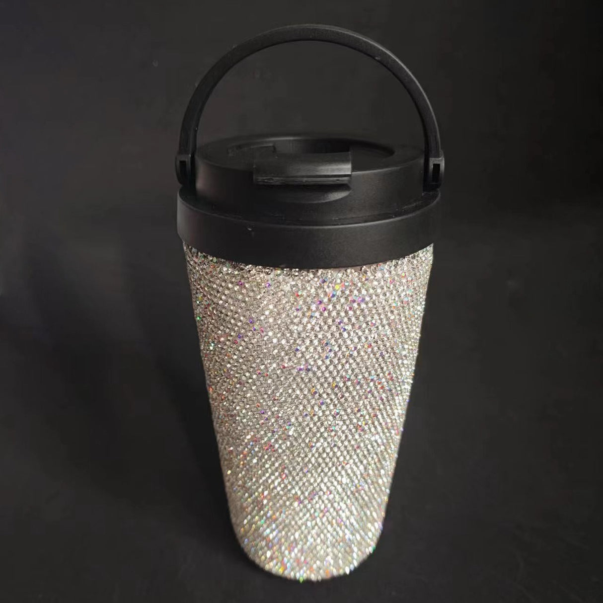 Diamond inlaid vacuum stainless steel coffee cup creative handle insulated cup vacuum portable car cup - V.I.P Digital Presence