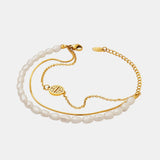 Titanium Steel Three-Layered Pearl Bracelet - V.I.P Digital Presence