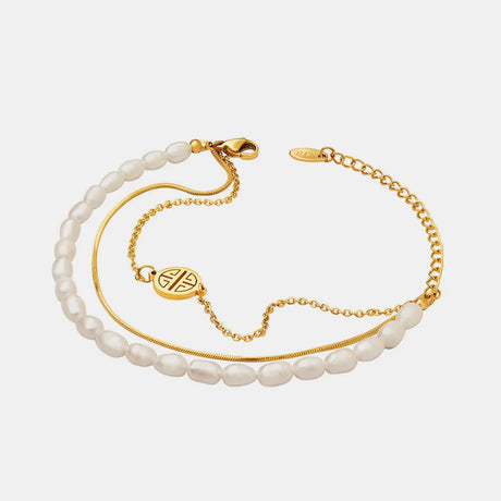 Titanium Steel Three-Layered Pearl Bracelet - V.I.P Digital Presence