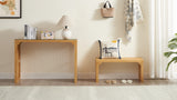 Dining Bench and Table, Pine Indoor Wood Bench for Entryway,Living Room,Kitchen and Bedroom Table (Nature, Long Bench & Table) - V.I.P Digital Presence