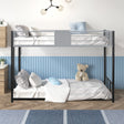Metal twin bed with ventilation panel for noise reduction/safety guardrail/flexible space support/triple bed/CPC Certified - V.I.P Digital Presence