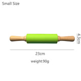 Wooden Handle Silicone Rolling Pin Rolling Pin Roller Flour Pin Small Medium And Large Household Baking Tools And Kitchenware - V.I.P Digital Presence