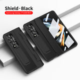 Samsung zfold 5 phone case FOLD4 folding screen flat hinge plain leather all inclusive anti fall protective case W22 is suitable - V.I.P Digital Presence