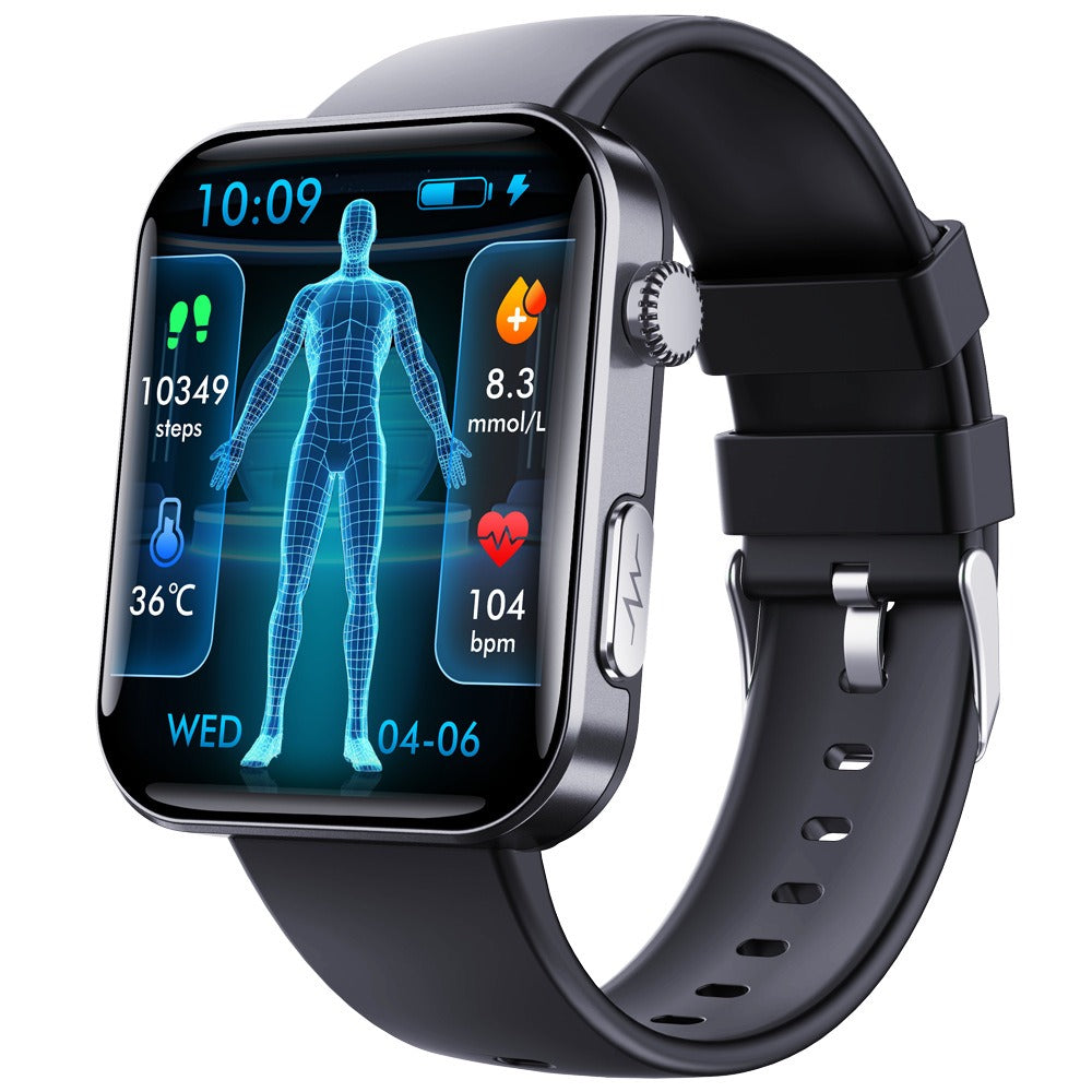F300 smartwatch ECG electrocardiogram monitoring SOS fall alarm blood glucose and blood pressure watch HRV report - V.I.P Digital Presence