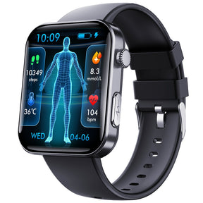 F300 smartwatch ECG electrocardiogram monitoring SOS fall alarm blood glucose and blood pressure watch HRV report - V.I.P Digital Presence