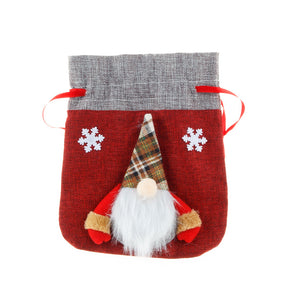 Forest Man Gift Bag Christmas Linen Cartoon Decoration Faceless Elderly Gift Bag Gift Bag Candy Bag - V.I.P Digital Presence