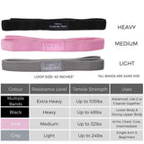 Juego de 3 bandas de resistencia para glúteos, anillo elástico antideslizante para cadera, anillo de resistencia para sentadillas y fitness.