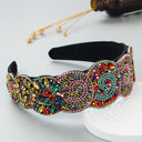 Hair Hoop Fashion Trend Color Rhinestone Head Hoop Luxury Wide Side Heavy Industry Party Hair Accessories Head Hoop - V.I.P Digital Presence