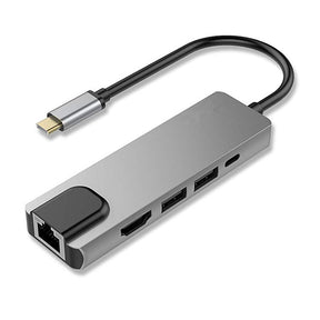 Type C docking station Type-C to HDMI 4K Gigabit Ethernet card 3.0HUB all in one - V.I.P Digital Presence