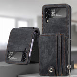 Suitable for Samsung Galaxy Z Flip4 folding phone case zipper card insertion protective cover Z Flip3 flip cover - V.I.P Digital Presence