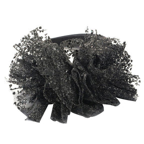 Fashionable lace embroidered polka dot oversized bow headband - V.I.P Digital Presence