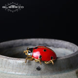 GLSEEVO 925 Sterling Silver Ladybug Brooch For Women Girls Daughter Gifts Cute Insectos Brooches Badge Handmade Jewellery - V.I.P Digital Presence