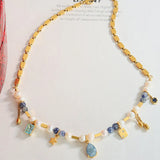 Natural stone freshwater pearl necklace necklace collarbone chain for girls - V.I.P Digital Presence