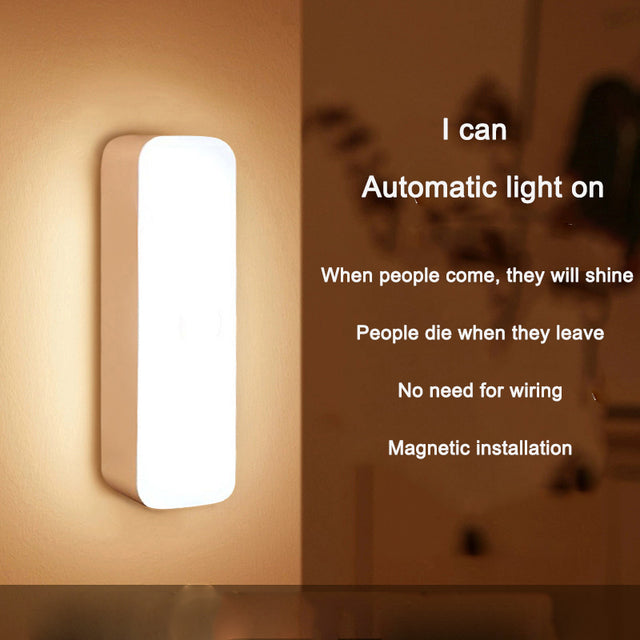 Human body sensing night light intelligent charging bedroom bedside voice control home wireless corridor cabinet night light - V.I.P Digital Presence