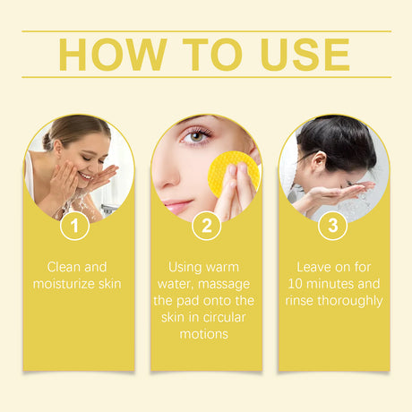 Turmeric Acid Cleansing Pad Facial Skin Pore Cleansing, Makeup Remover Gentle Exfoliating Cleansing Pad - V.I.P Digital Presence