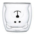 High borosilicate colored glass milk cup, cute bear shaped double-layer glass coffee cup, juice cup, beverage cup - V.I.P Digital Presence
