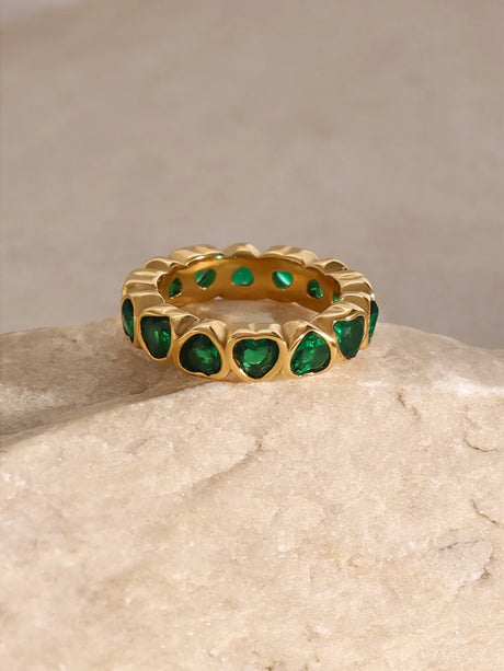 18K Gold-Plated Inlaid Zircon Ring - V.I.P Digital Presence