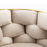 Luxury modern simple leisure velvet single sofa chair bedroom manicure table back chair beige - V.I.P Digital Presence