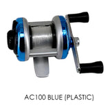 Mini rueda de pesca de tambor de metal/plástico, carrete de pesca portátil para invierno en hielo con alambre, accesorios de pesca para exteriores