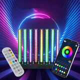Striped RGB desktop ambient light, colorful ABS music rhythm e-sports bedroom desktop ambient light - V.I.P Digital Presence