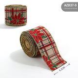 Christmas ribbon imitation linen ribbon decoration bow accessories snowflake Christmas ribbon in stock - V.I.P Digital Presence