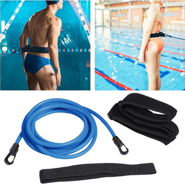Adjustable Swim Training Resistance Elastic Belt Swimming Exerciser Safety Rope  Latex Tubes Various Specifications Styles - V.I.P Digital Presence