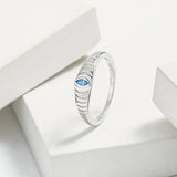 925 Sterling Silver Inlaid Zircon Ring - V.I.P Digital Presence