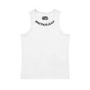 Gothic Letter Embroidery Ribbed Tank Top Men's Sports Fitted Casual Striped Sleeveless T-Shirt - V.I.P Digital Presence