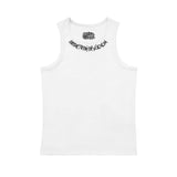 Gothic Letter Embroidery Ribbed Tank Top Men's Sports Fitted Casual Striped Sleeveless T-Shirt - V.I.P Digital Presence