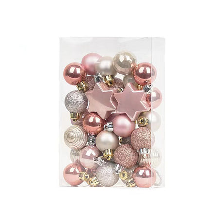 Christmas tree decoration 3cm light gold Christmas ball hanging pendant Christmas combination ball - V.I.P Digital Presence