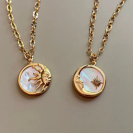 Titanium Steel Sun & Moon Necklace - V.I.P Digital Presence