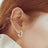 925 Sterling Silver Inlaid Moissanite C-Hoop Earrings - V.I.P Digital Presence