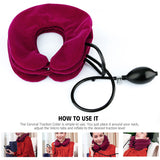 HailiCare Swan Neck Correction Artifact Cervical Traction Inflatable Portable Full Velvet Neck Guard - V.I.P Digital Presence