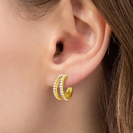 Moissanite 925 Sterling Silver C-Hoop Earrings - V.I.P Digital Presence