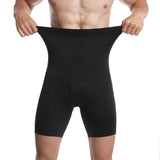 Men's Double layered High Waist Tight Belly Pants Elastic Solid Color Men's Breathable Lifting Hip Shaping Pants - V.I.P Digital Presence
