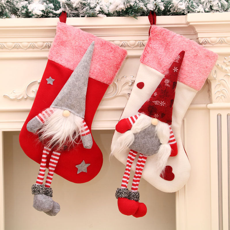 Christmas Decorations with Legs Plush Faceless Santa Claus Christmas Socks Christmas Pendant - V.I.P Digital Presence