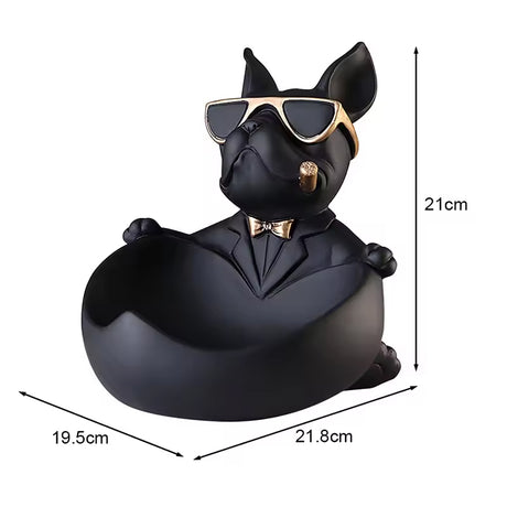 Cute French Bulldog Resin Figurine, Perfect for Table Decoration - V.I.P Digital Presence