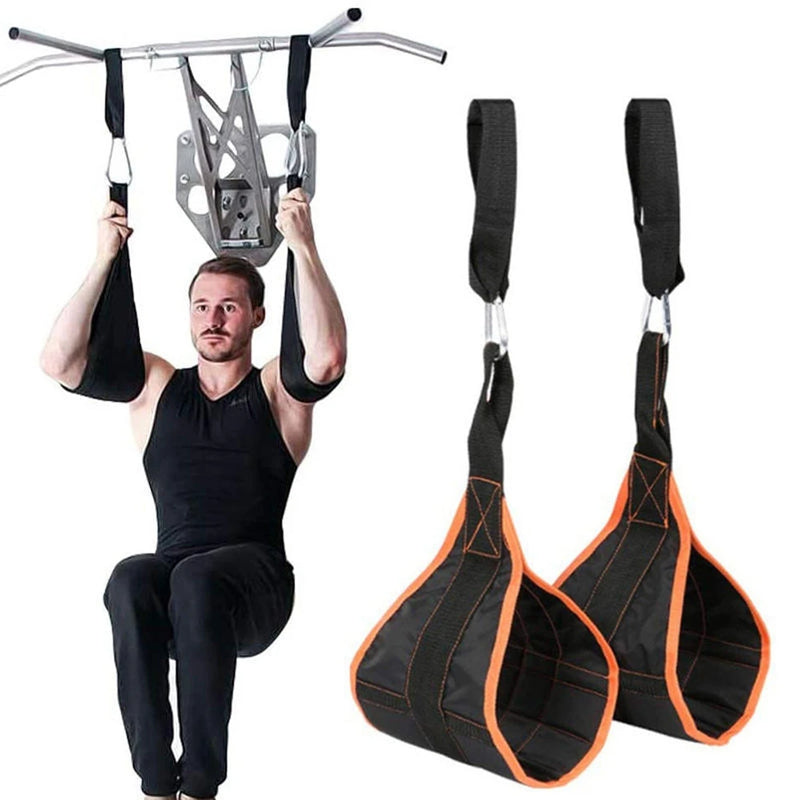 2 Pcs Abdominal Muscle Cantilever Training Belt Support Hanging Belt Suspension Pull Up Leg Fitness Tool For Men Household Nylon - V.I.P Digital Presence