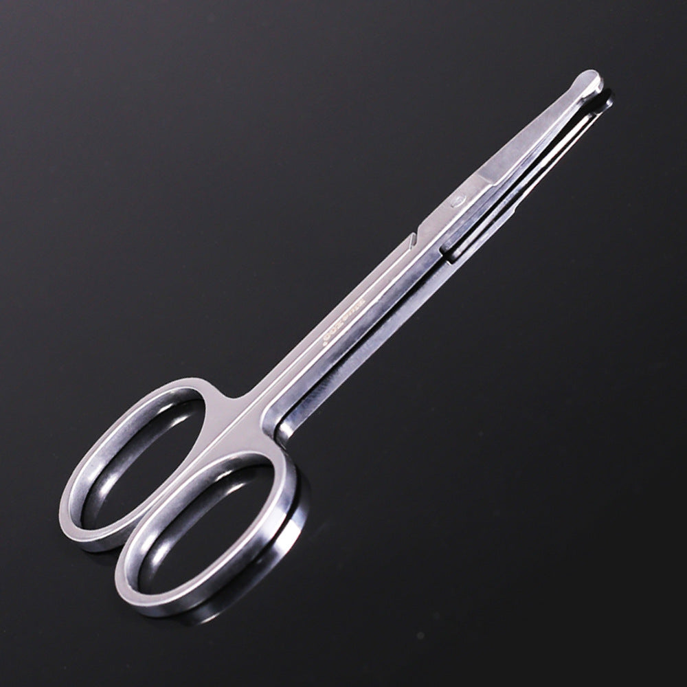 Silver Round Nose Nose Hair Trimmer 9cm Extra Facial Hair Beard Beard Eyebrows Stainless Steel Beauty Scissors - V.I.P Digital Presence